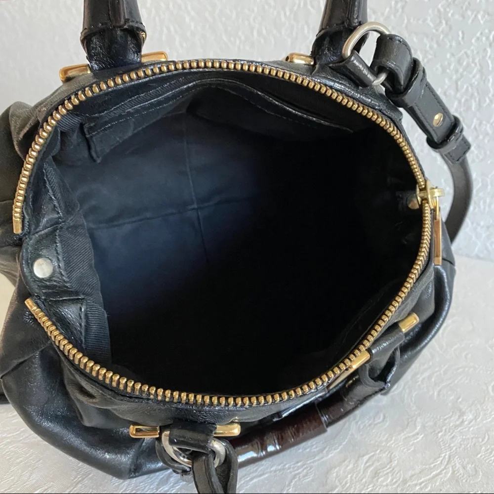 Chloe small black leather 2 way bag